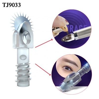 Disposable Transparent Plastic Spiral Shading Roll Pin Fast-coloring Embroidery Eyebrow Microblading Blades for Beauty Salon